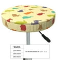 thumbnail image 4 of KLL Colorful Rabbit Round Bar Chair Cushion Cover 14 inch ,Bar Stool Protector with Elastic, Soft Washable, 4 of 6