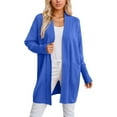 thumbnail image 1 of Sweaters for Women Trendy Knit Long Sleeve Cardigan Solid Color Fall Outerwear, 1 of 5