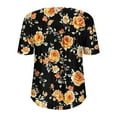 thumbnail image 4 of Erwazi Plus Size Tops for Women Floral Dressy Blouses Pleated Button Tunic Top Oversized Summer Shirts Casual Loose Tees, 4 of 5