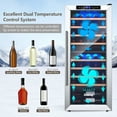 thumbnail image 6 of Spaco 43 Bottle Wine Cooler Refrigerator Dual Zone Temperature Control with 8 Shelves-Black, Digital Temperature Control Compressor Wine Cellar, Fast Cooling Low Noise No Fog, 6 of 8