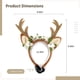 thumbnail image 4 of Diadema de cuernos de reno para mascotas para Navidad, cuernos de ciervo de peluche para perros y gatos, disfraz navideño para mascotas, accesorios festivos para mascotas, tocado navideño ajustable pa, 4 of 5