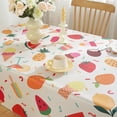 thumbnail image 3 of Summer Tablecloth Rectangle 60 X 120 Inch, Lemon Ice Cream Watermelon Pineapple Strawberry Print Table Cloth, Waterproof Polyester Table Cover for Dining, Party, Patio, Outdoor, 3 of 6