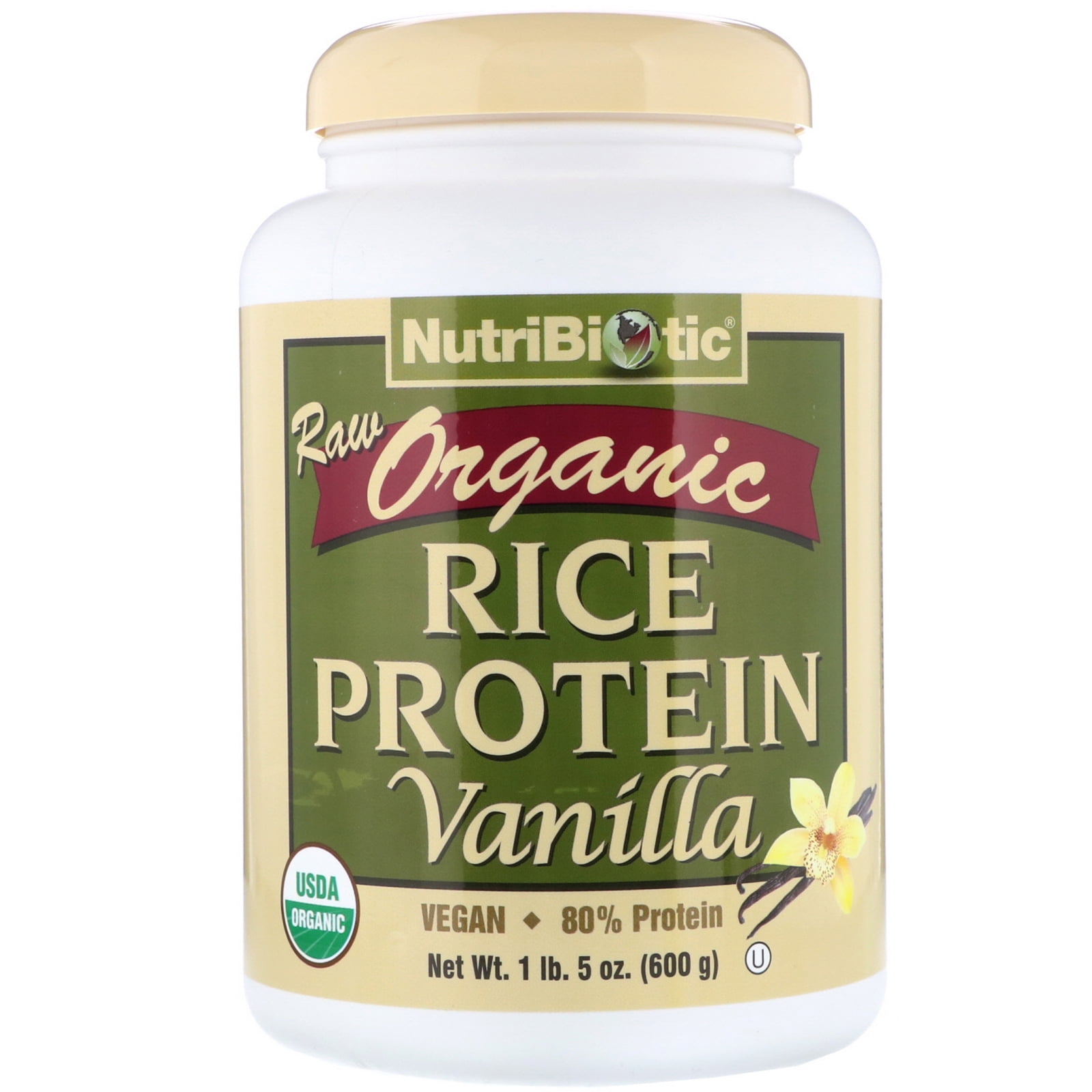 Nutribiotic Organic Vegan Rice Protein Vanilla 1.5 lbs.