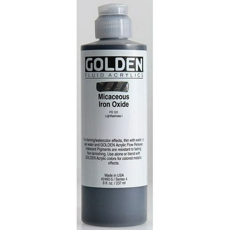 UPC: 0738797245754 | Golden – Iridescent Fluid Acrylic – 8 oz. – Iridescent Silver