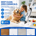 thumbnail image 3 of GLEEHILL 13-in-1 Steam Mop Cleaner, Foldable Handheld Steam Cleaner with Adjustable Steam, Fast Heating, 26FT/8M Cord, 400ML Tank, for Hardwood Floor, Tile, Carpet, Kitchen, Window & Bathroom, 3 of 9