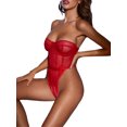 thumbnail image 3 of TRKIYQC 2021, monos sexis Vintage para mujer, corsé sin tirantes, Tops ceñidos al cuerpo, mono transparente de malla de retazos, mono ajustado para mujer TRKIYQC moderno, 3 of 8