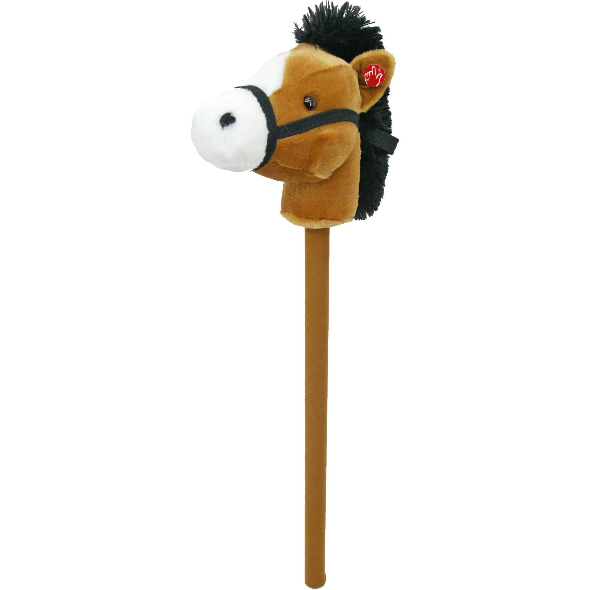 30" Musical Galloping Pony Stick, Tan