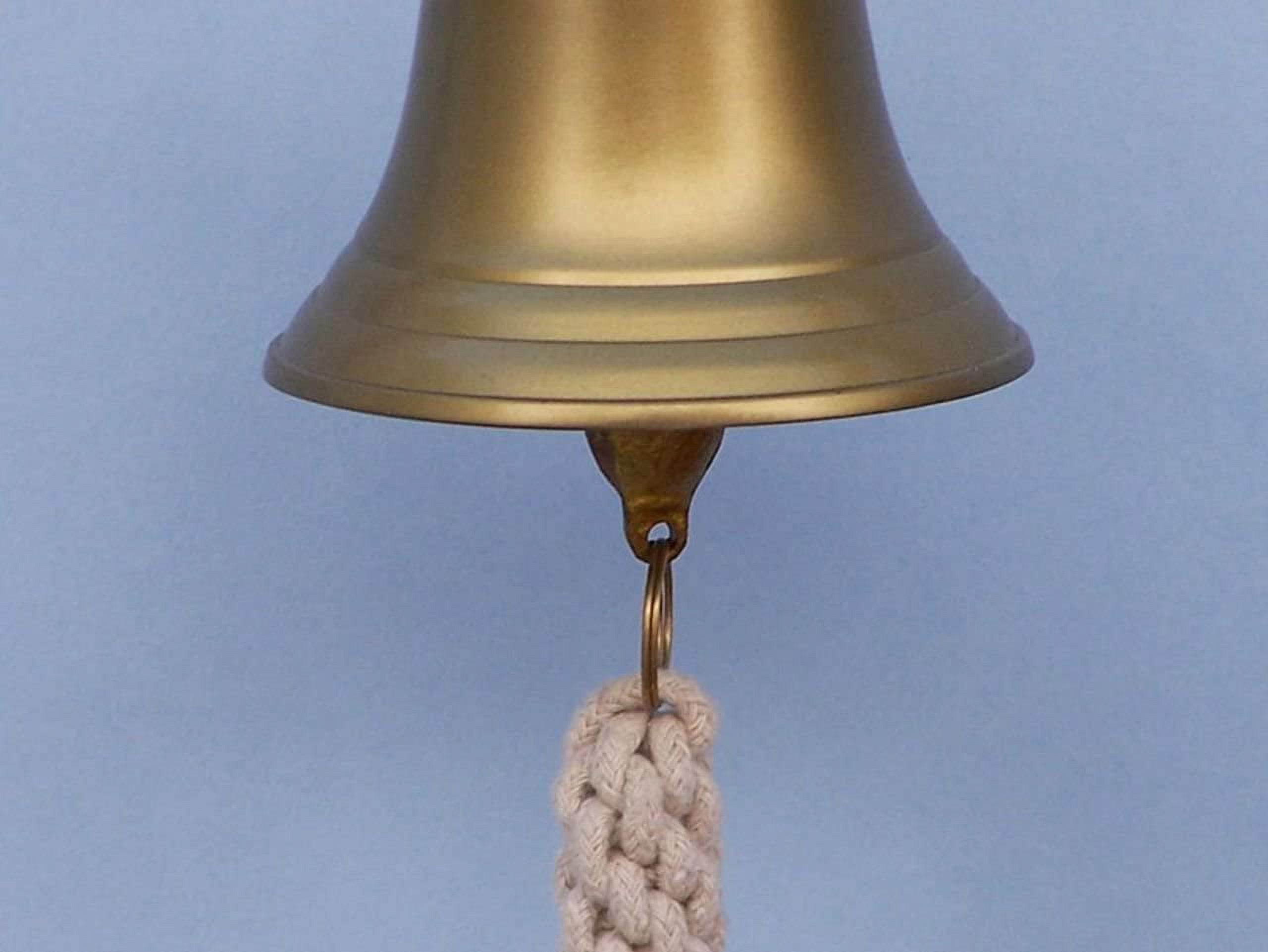 Thor Instruments Antique Brass Ship's Bell, Nautical Decor, 6 Inch