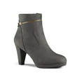 thumbnail image 1 of Unique Bargains Women's Zip Round Toe Heel Ankle Boots, 1 of 8