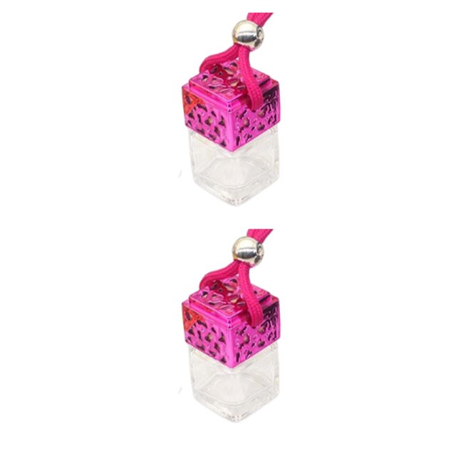 Speravity Caja difusora de aire para espejo retrovisor de coche Universal, ambientador colgante frontal, decoración de botellas, accesorios para Rosa roja 2piezas