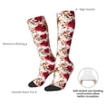thumbnail image 4 of Naloa Lilies Flowers Thigh High Socks Extra Long Stretchy Sock Women Over Knee High Opaque Stocking Daily Wear, 4 of 6