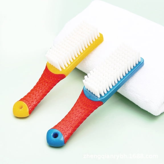 Shoe Cleaning Brush Basdi Multifunctional Soft-Bristle Shoe Brush - Gentle Cleaning Tool for Laundry and Shoes | Durable, Non-Scratch, Protects Delicate Materials While Removing Dirt, Blue