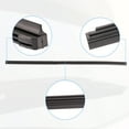 thumbnail image 4 of Unique Bargains 2 Pcs 24inch and 16inch 8x10mm 3 Section Rubber Windshield Wiper Blade Refills for Car Black, 4 of 6