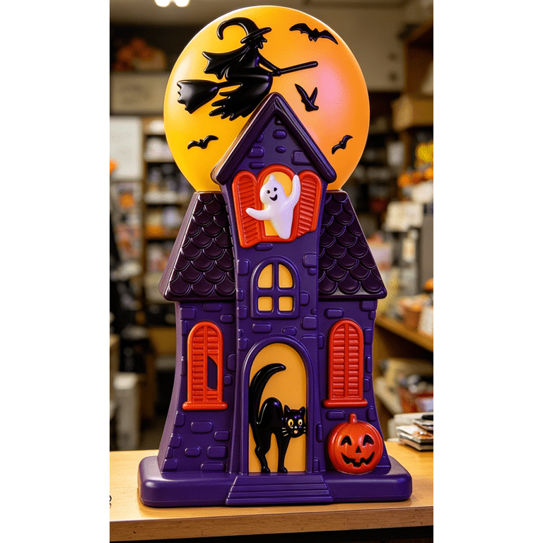 2026 Summerween Haunted House Blow Mold Light Up Purple Glow