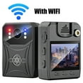 thumbnail image 1 of 4K Mini Police Camera Digital Video Recorder Camcorder Camera IR Night Vision Body Camera Sports Back Clip with WIFi,1x Body Camera 1x USB Cable,Black, 1 of 8