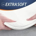 thumbnail image 3 of Extra Thick Memory Foam Bathroom Contour Rug (20x24 Ivory) Non Slip Toilet U Shaped Bath Mat, Water Absorbent Luxury Soft Plush Carpet with Anti-Skid Bottom, Machine Washable and Dry, 3 of 6