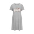 thumbnail image 5 of Tnhcen Robe de Nuit Halloween Grande Taille Incluse Imprimé Dessin Animé Manches Courtes Col Rond Polyester Spandex Extensible P-2TG pour Chaque Femme, 5 of 5