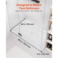 thumbnail image 3 of Shower Pan, 60″ L x 36″ W Single Threshold Shower Base, Rectangle Acrylic & PVC Showering Base in White, Slip-Resistant Showering Pan Bases with Drain & Cover for Bathroom, Center Drain Location, 3 of 7