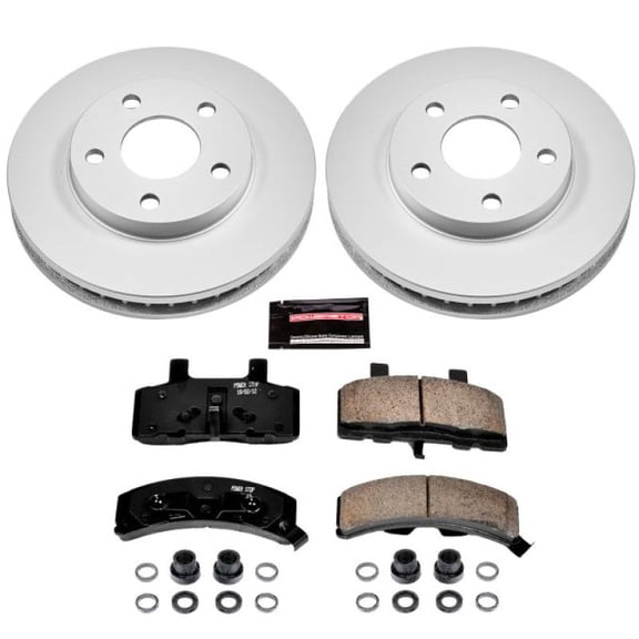 PowerStop Front Geomet Coated Brake Rotor and Pad Kit Fits: CADILLAC Select Models CRK3132