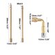 thumbnail image 5 of 1 Set Tire Valve Extension 7.87" Tire Inflator Valve Adaptor with 2pcs Brass 90 Degree Tire Valve Stem Extension Brass Adaptor, 5 of 7
