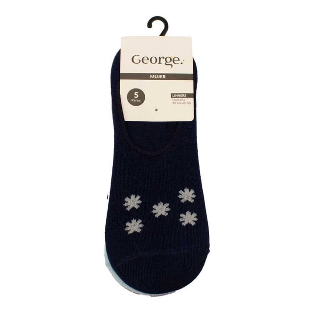 Tin Corto George para Dama Varios Modelos Multicolor 5 Pares Unitalla