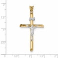thumbnail image 2 of Beautiful 14k Two-Tone Polished Jesus Crucifix Pendant, 2 of 2