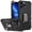 Black, variant on For Apple iPhone 16 Pro (6.3") Hybrid 2 in 1 Hard PC TPU Heavy Duty Rugged Bumper Shockproof with Magnetic Ring Kickstand Phone Case Cover by Xpression - Black