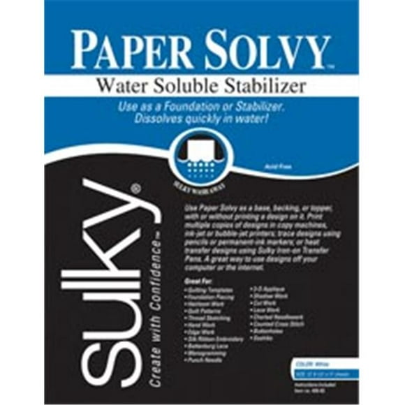 Paper Solvy Water-Soluble Stabilizer