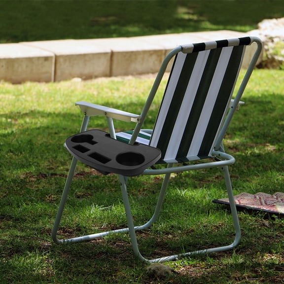 IBASETOY Lunch Break Chair Foldable Holder Tray Sturdy and Weather-Resistant