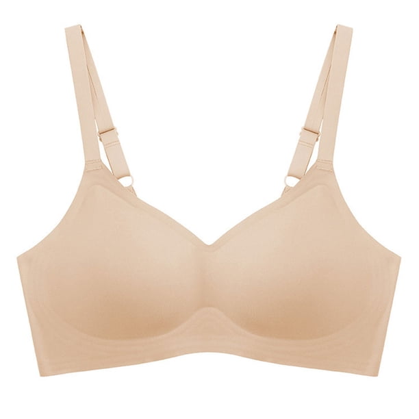 Sujetador Inalámbrico Sujetador Sin Costuras Para Mujer Sujetador Súper Cómodo Sujetador Invisible Ajustable Con Cuello En V - Tono De Piel