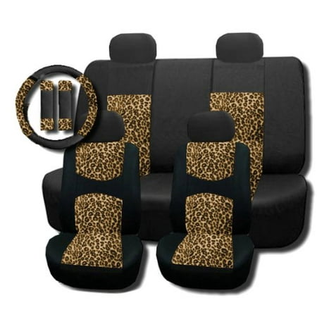 Cheetah Mesh Padded Seat Covers SteeringSet 11pc DELUXE MATERIAL For Ford