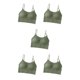 thumbnail image 3 of Qarigey Tank Crop Top Bra Lencería sexy Cómoda Ropa interior sin costuras Bralette Thin Slim Casual Sin mangas para deportes Verde Type2 NO2, 3 of 6