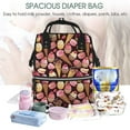 thumbnail image 5 of Daiia Ice Cream Cake Large Capacity Baby Bag Waterproof Stylish Diaper Bag Mummy Backpack Adjustable Straps Diaper BagBaby Essentials Bag, 5 of 6