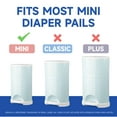 thumbnail image 3 of KeenEcho Diaper Pail Refill Bags (4 Pack) - Recycled Ocean Plastic - for Mini Diaper Pails, Holds Up to 1200 Newborn Diapers - Fresh Scent & Odor Control for Baby Parents, 3 of 7