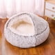 thumbnail image 5 of 2 in 1 Plush Round Cat Bed Sleeping Bag Nest for Small Dogs Medium dogs  Pet Mattress Warm Soft Comfortable Basket Cat Dog ShopWise Round, 5 of 11