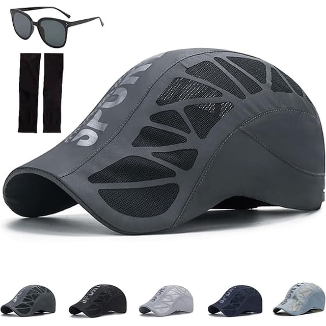 Aeromesh Sport Cap, Stead Essentials Ultra-Breathable Performance Mesh Cap for Men Lightweight, Quick-Dry, Adjustable Fit
