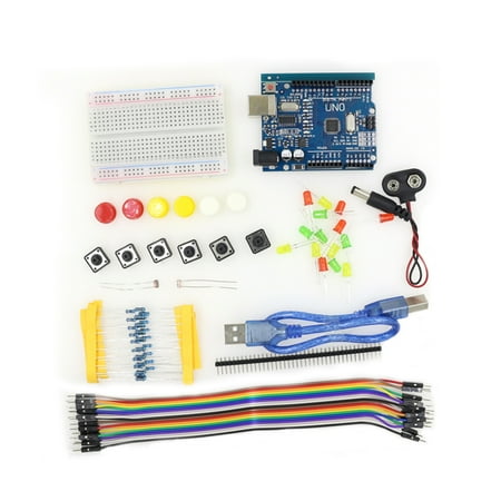 For Arduino Uno Starter Kit W/ Leds Switches Resistors Cables Jumpers ...