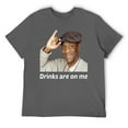 thumbnail image 3 of Funny Bar Gift T-Shirt - Drinks Are On Me Humor Tee, Adult Party Cotton Unisex Top Dark Gray-style XL, 3 of 7