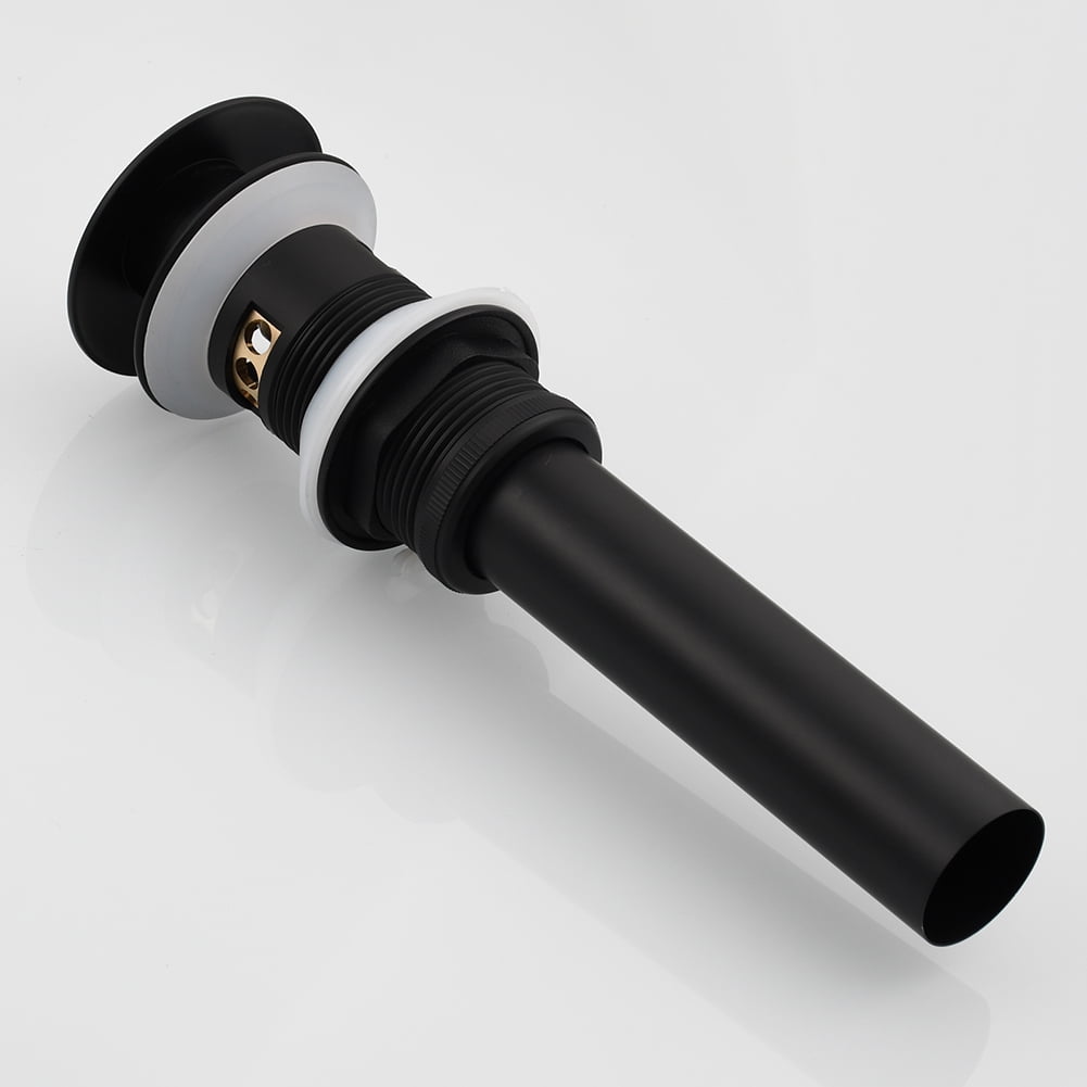 Kepooman Stainless Steel Bathroom Sink Stopper Anti Clogging Bathtub Drain Stopper with Removable Strainer Basket & Overflow, Black Kepooman Stainless Steel Bathroom Sink Stopper Anti Clogging Bathtub Drain Stopper with Removable Strainer Basket & Overflow, Black