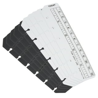 2 Pack A4 4 Holes Page Marker Ruler Plastic Binder Ruler Divider Ruler for  Journal Magazine Notebook (GRuler, A4)