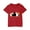 Red, variant on JoyHoop Girls Letter Print Short Sleeves Casual Tops Chicken Graphic T-Shirt