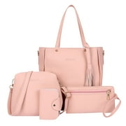 Foraging dimple Woman bag New Fashion Four-Piece Shoulder Bag Messenger Bag Wallet Handbag