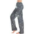 thumbnail image 2 of ClodeEU Womens Sequin Wide Leg Pants,Elastic Waisted Sparkly Glitter Pant For Party Gray,Womens Plus S, 2 of 5