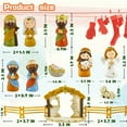 thumbnail image 5 of Nativity Set 24 Figurines, Holy Family, Magi, Shepherd, Angel, Sheep, Stable, Fences, Resin Interactive Christmas Countdown Calendar for Children and Youth, 5 of 9