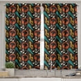 thumbnail image 2 of Ambesonne Music Valance & Curtain, Notes and Headphones, 55"x24", Multicolor, 2 of 6