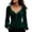 Green, variant on Women's Gothic Velvet Tops V Neck Puff Sleeve Tie Front Slim Blouse Vintage Dressy Party Halloween Top Black L