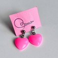thumbnail image 5 of Pendientes colgantes de corazón rosa shaofei para mujeres y niñas, 5 of 5