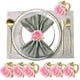 thumbnail image 3 of Servilletero de flores artificiales Bewildely 6 piezas anillos ornamentales reutilizables decoración de Navidad, 3 of 6