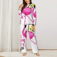 thumbnail image 2 of Lsque It'S Flamazing To Be A Pirate Pattern Long Sleeve Pajama Set for Women - Soft 2-Piece Sleepwear and Loungewear Set with Pockets, Comfy Nightwear-XX-Large, 2 of 7