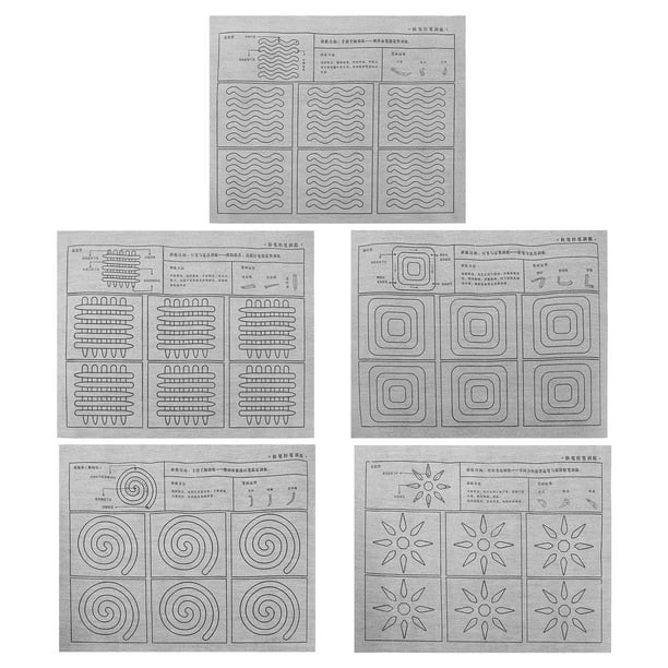 Juego de entrenamiento de caligrafía para niños, paño grueso y reutilizable para escribir con agua, hoja de trazado para entrenamiento de caligrafía china.